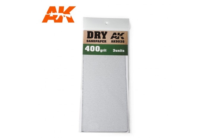 Brusný papír 400 - suché použití (Dry Sandpaper 400) 3ks - AK9038