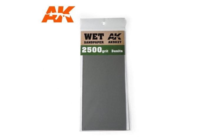 Brusný papír 2500 - mokré použití (Wet Sandpaper 2500) 3ks - AK9037