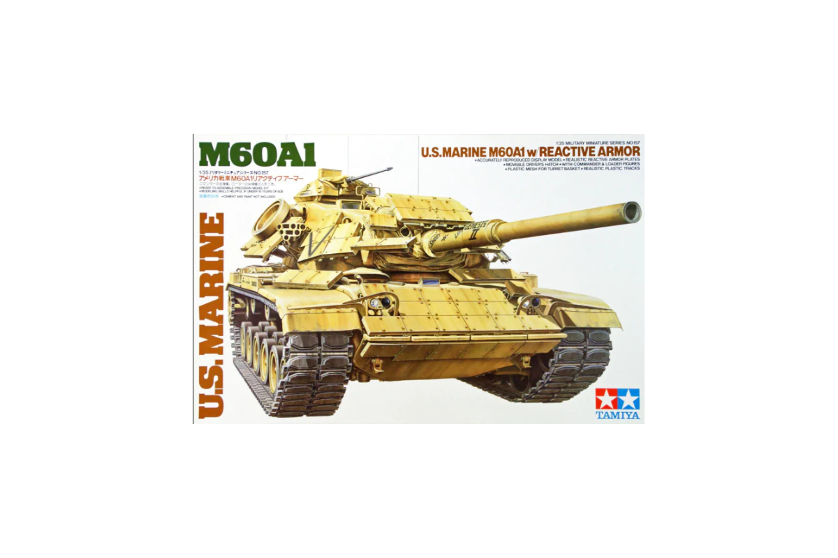 Maquette Tamiya 35157 – 1/35 Char M60A1 US Marine Avec Blindage Réactif