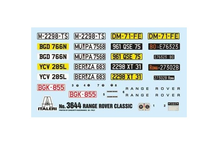Model Kit auto 3644 - Range Rover Classic (1:24)