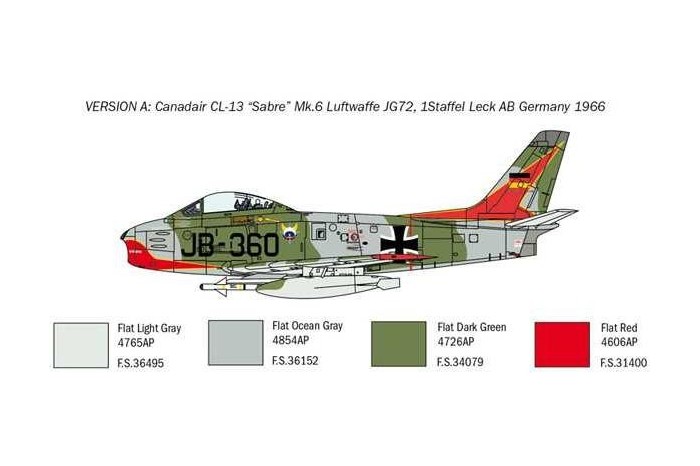 Model Kit letadlo 2799 - F-86E “Sabre” (1:48)