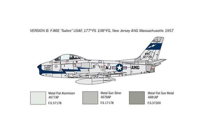 Model Kit letadlo 2799 - F-86E “Sabre” (1:48)