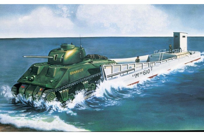 Classic Kit VINTAGE military A03301V - LCM3 & Sherman Tank (1:76)