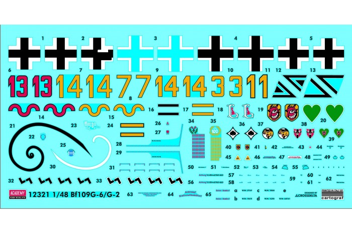 Model Kit letadlo 12321 - Messerschmitt Bf109G-6/G-2 "JG 27" (1:48)