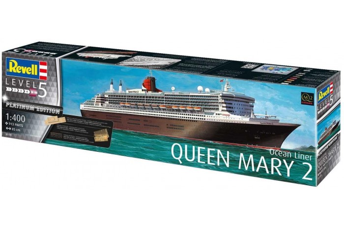 Plastic ModelKit loď Limited Edition 05199 - Queen Mary 2 (Platinum Edition) (1:400)
