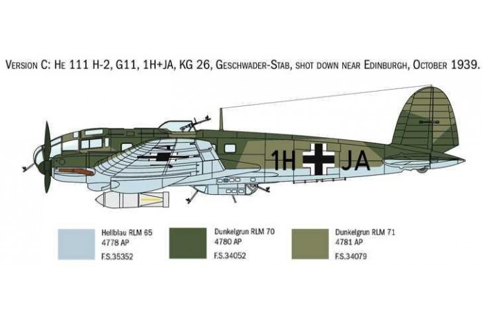 Model Kit letadlo 1436 - HEINKEL HE111H (1:72)