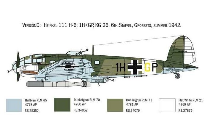 Model Kit letadlo 1436 - HEINKEL HE111H (1:72)