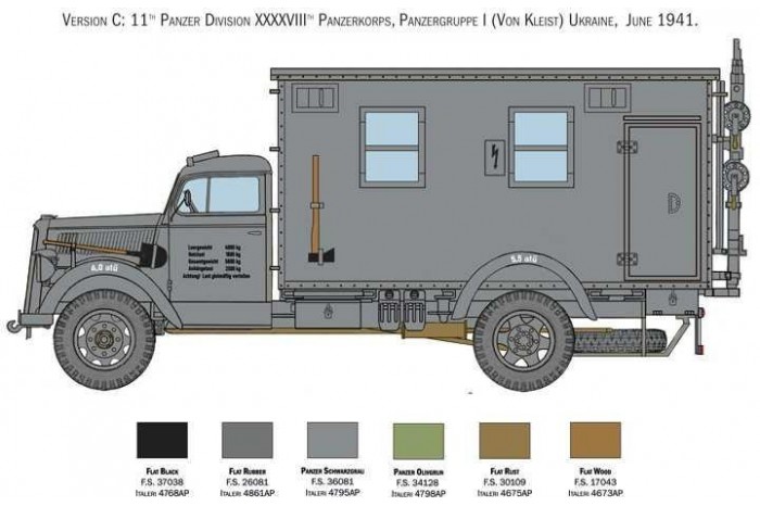Model Kit military 6575 - Opel Blitz Radio Truck (1:35)