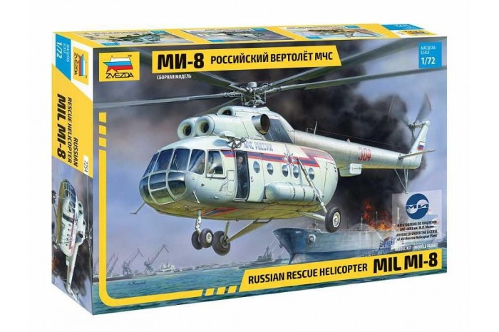 Model Kit vrtulník 7254 - MIL Mi-8 Rescue Helicopter (1:72)