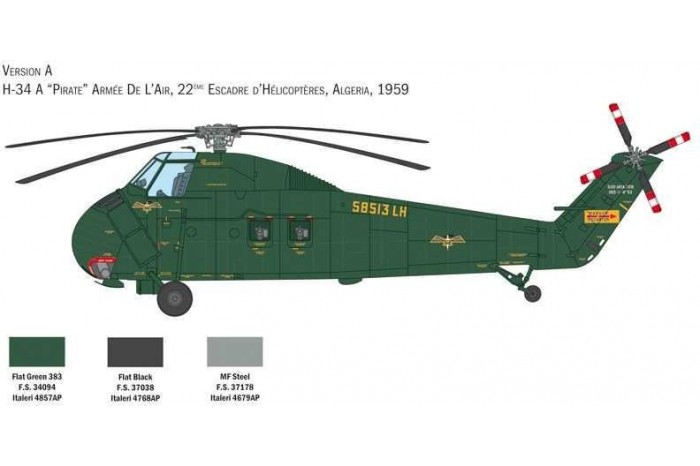 Model Kit vrtulník 2776 - H-34A Pirate /UH-34D U.S. Marines (1:48)