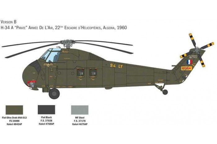 Model Kit vrtulník 2776 - H-34A Pirate /UH-34D U.S. Marines (1:48)