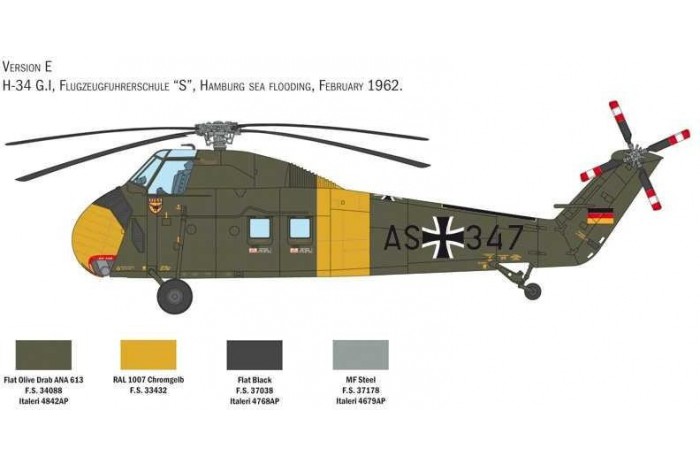 Model Kit vrtulník 2776 - H-34A Pirate /UH-34D U.S. Marines (1:48)