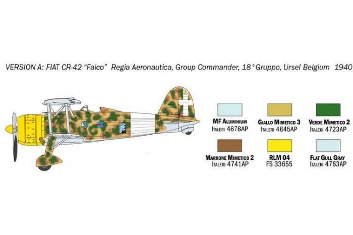 Model Kit letadlo 1437 - FIAT CR.42 Falco (1:72)