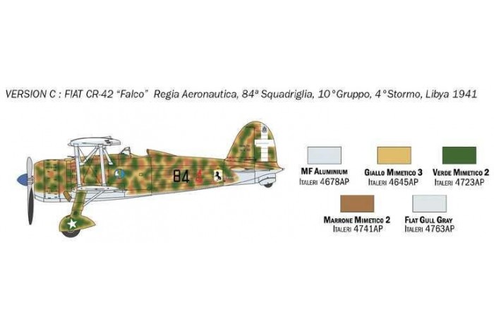 Model Kit letadlo 1437 - FIAT CR.42 Falco (1:72)