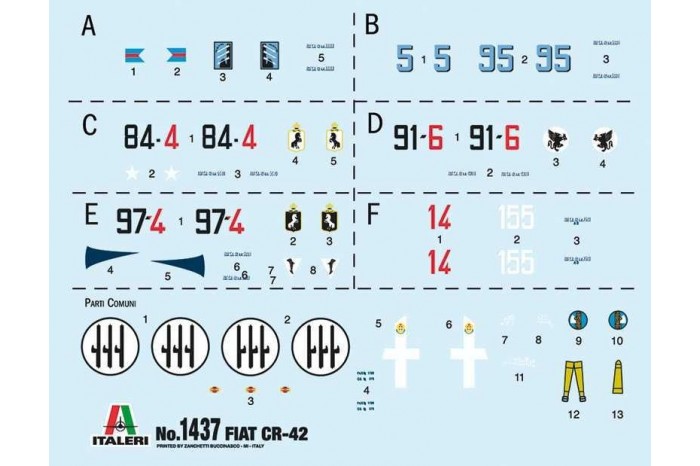 Model Kit letadlo 1437 - FIAT CR.42 Falco (1:72)