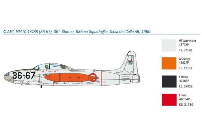 Model Kit letadlo 1444 - T-33A Shooting Star (1:72)