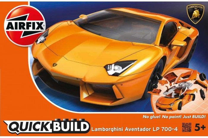 Quick Build auto J6007 - Lamborghini Aventador - oranžová