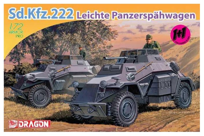 Model Kit military 7393 - Sd.Kfz.222 LEICHTE PANZERSPÄHWAGEN (1:72)