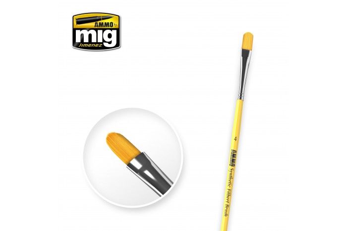 4 SYNTETIC FILBERT BRUSH - 8595