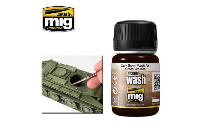 DARK BROWN WASH FOR GREEN VEHICLES - 1005
