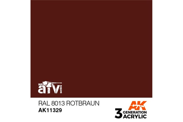 329: RAL 8013 Rotbraun (17ml) - acryl