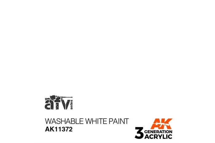 372: Washable White Paint (17ml) - acryl