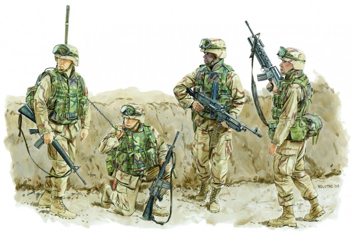 Model Kit figurky 3027 - MODERN U.S. MARINES (1:35)