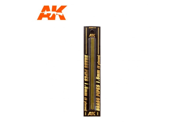 Mosazné trubičky (Brass pipes) 1,5mm (5ks) - 9114