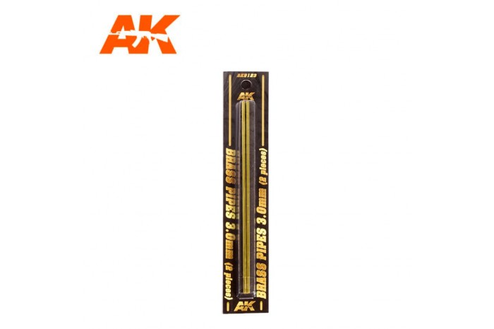 Mosazné trubičky (Brass pipes) 3,0mm (2ks) - 9123