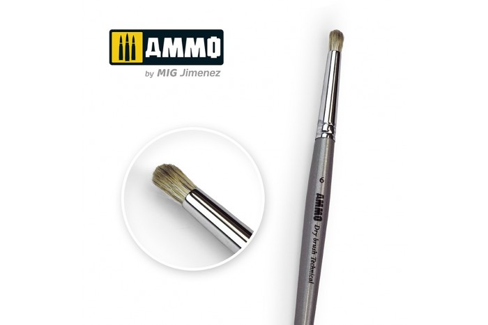 6 AMMO Drybrush Technical Brush - 8702