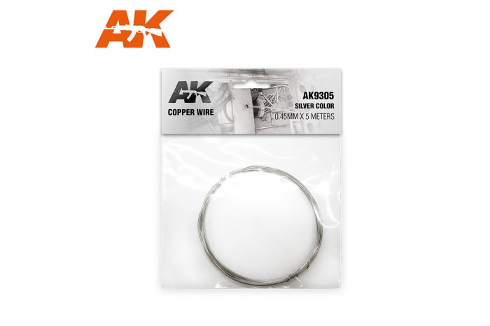 Měděný drát stříbrný (COPPER WIRE SILVER) 0,45mm - AK9305