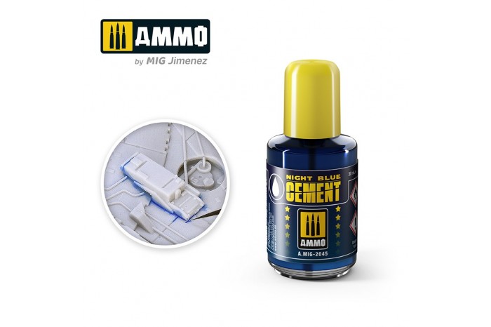 Lepidlo na plasty - modré, rychle schnoucí (NIGHT BLUE CEMENT) - 2045