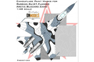 Su-27 Flanker Arctic Blizzard Camouflage Paint Masks (1:48) - 48/827-065