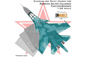 Su-34 Fullback Camouflage Paint Masks Russian Fighter-Bomber (1:48) - 48/827-060