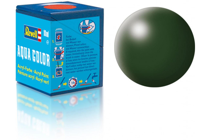 363: hedvábná tmavě zelená (dark green silk) - Aqua