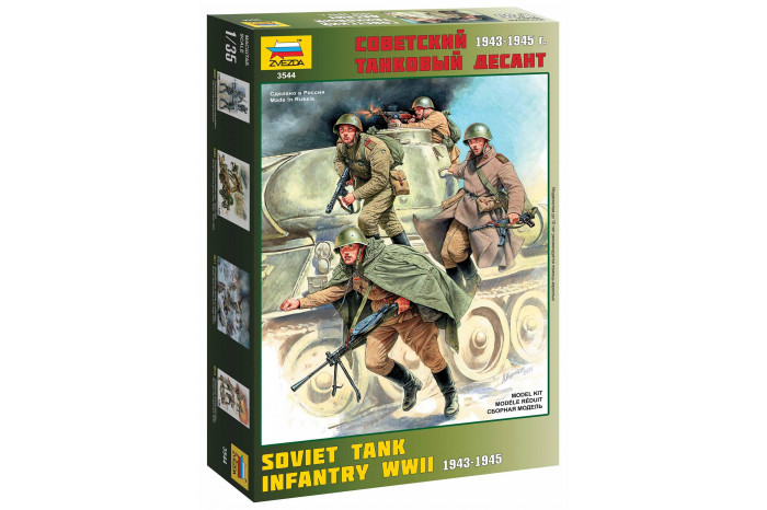 Model Kit figurky 3544 - Soviet Tank Infantry WWII (1:35)