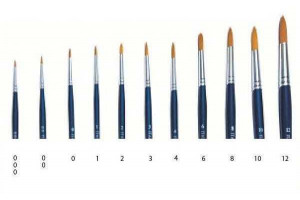 Kulatý syntetický štětec (velikost 1) - 51204