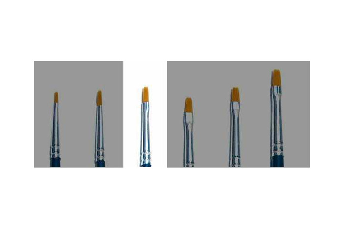 Plochý syntetický štětec (velikost 0) - 52223