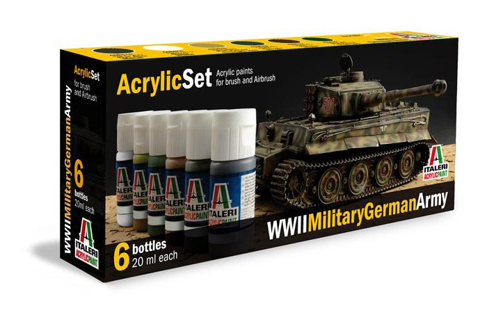 Sada 433AP: WWII Military German Army 6 ks - akryl