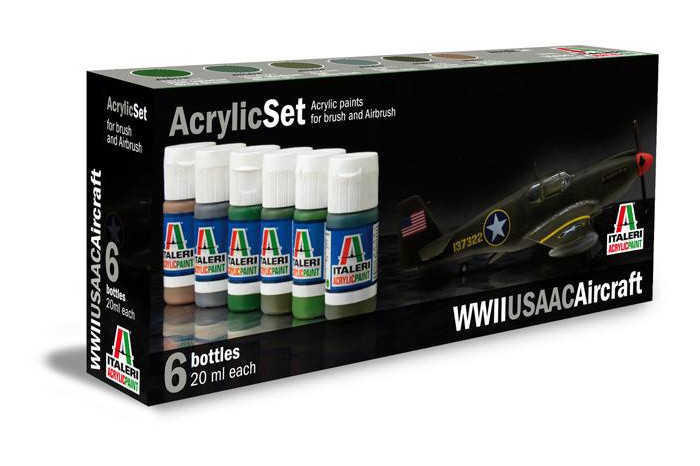 Sada 438AP: WWII USAAC AIRCRAFT 6 ks - akryl