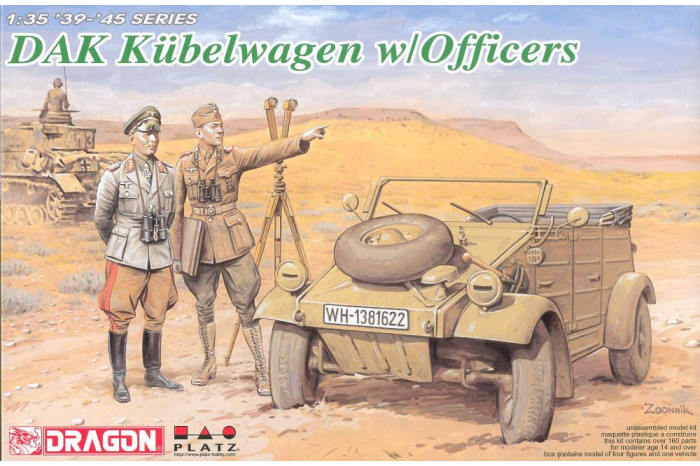 DAK KÜBELWAGEN W/OFFICERS (1:35) - 6364