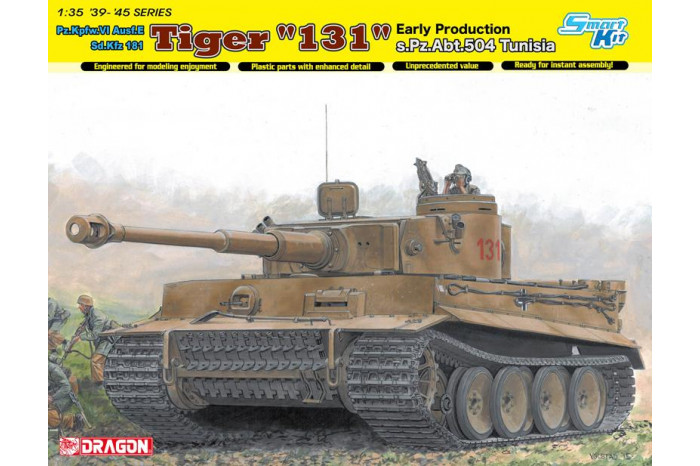Tiger I "131" s.Pz.Abt.504 Tunisia (Smart Kit) (1:35) - 6820
