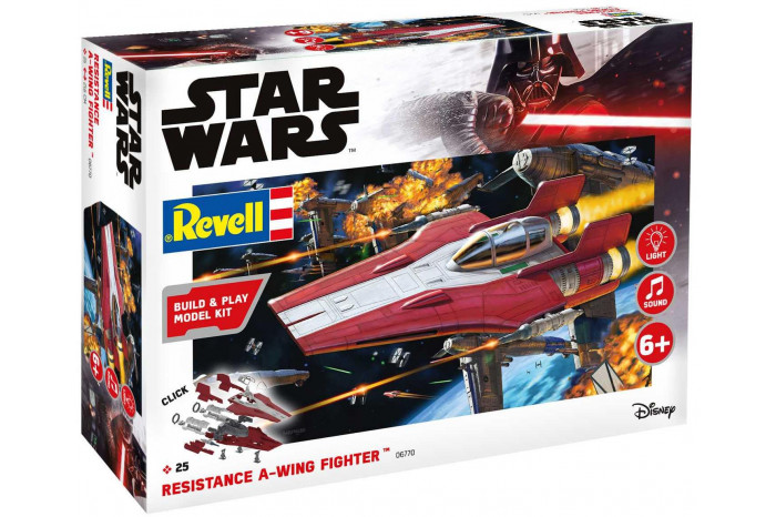 Resistance A-wing Fighter, red (světelné a zvukové efekty) (1:44) - 06770