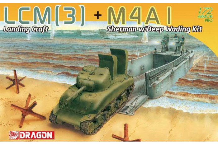 LCM(3) + M4A1 Sherman w/Deep Wading Kit (1:72) - 7516