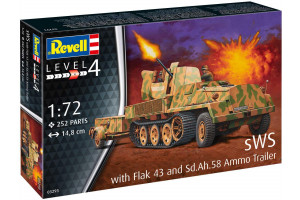 Plastic ModelKit military 03293 - sWS mit Flak-Aufbau als Sfl. mit 3,7cm Flak 43 (1:72)