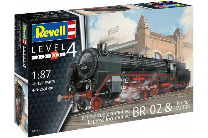 Plastic ModelKit lokomotiva 02171 - Express locomotive BR 02 & Tender 2'2'T30 (1:87)