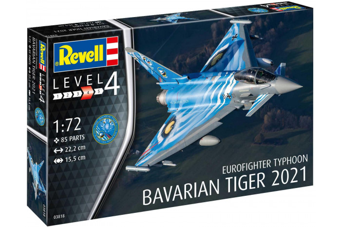ModelSet letadlo 63818 - Eurofighter Typhoon&quot,Bavarian Tiger 2021&quot, (1:72)