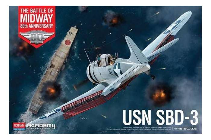Model Kit letadlo 12345 - USN SBD-3 Battle of Midway (1:48)