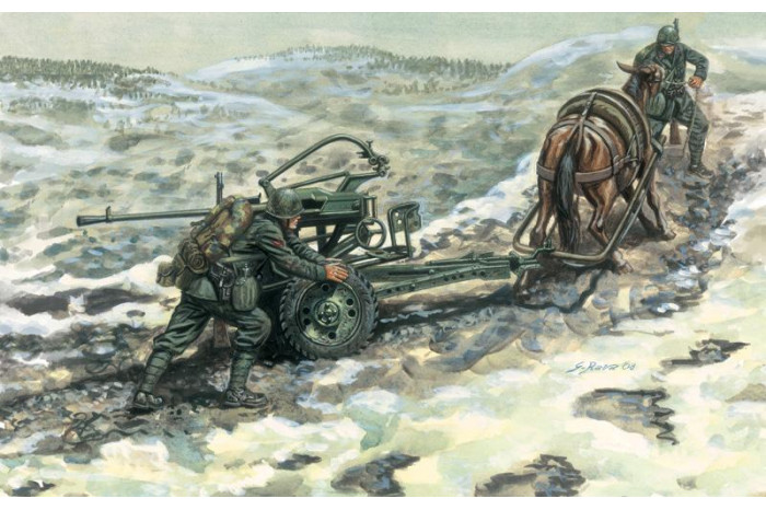 Model Kit military 6464 - HORSE DRAWN BREDA 20/65 W/SERVANTS (1:35)