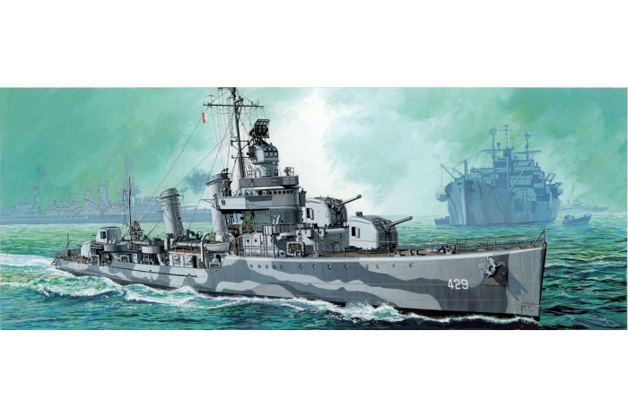 Model Kit loď 1027 - U.S.S. LIVERMORE DD-429 GLEAVES CLASS DESTROYER 1942 (SMART KIT) (1:350)